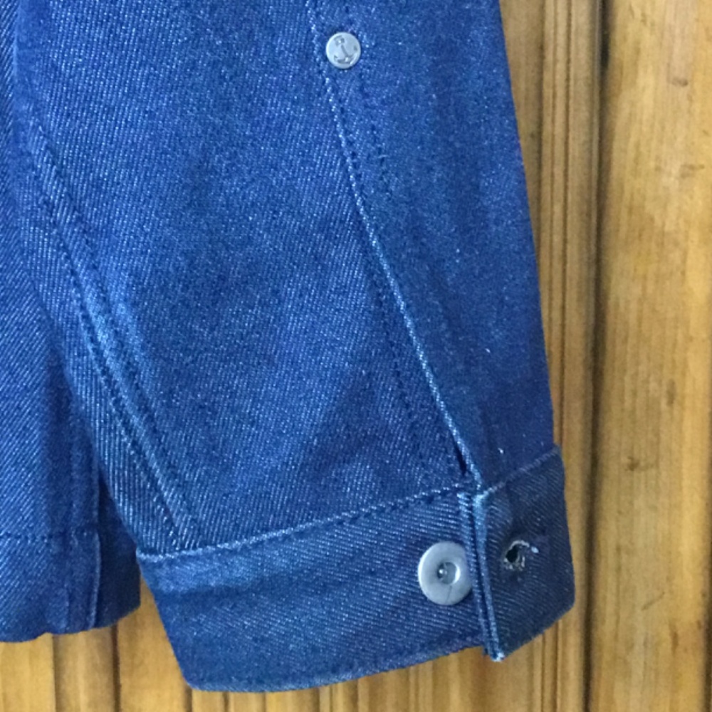 Iron & Resin Navy Blue Field Jacket with Tan Collar - Picture 9 of 16